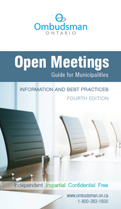 cover photo of ombudsman open meetings guide